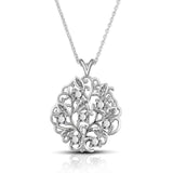 Celtic Life Tree with CZ S925 Sterling Silver Necklace Pendant