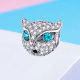 S925 sterling silver Oxidized zirconia Cat Charms