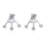 Simple jewelry supplier cz cubic zirconia stud earrings women