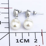 Cubic Zirconia Earrings Bridal Pearl Earrings Mounting