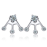 Simple jewelry supplier cz cubic zirconia stud earrings women