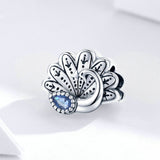 925 Sterling Silver Beautiful Peacock Beads Charm For Bracelet  Fashion Jewelry For Women