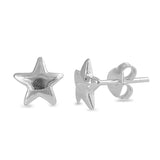 Silver  Star  Stud Earrings