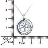 Forever In My Heart Engraved Circle Pendant Necklace