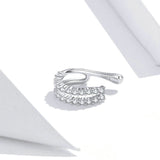 925 Sterling Silver Simple Design Clip Earrings Precious Jewelry For Women