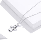 925 Sterling Silver Pure  Angel Chain Necklace Pendant Necklace Fashion Jewelry For Gift