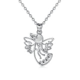 S925 Sterling Silver Angel Wings Necklace Pendant