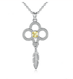  Yellow CZ Pendant Necklaces