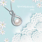 S925 Sterling Silver Fashion Wild Pearl Pendant Necklace Female Jewelry Cross-Border Exclusive