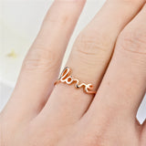 Couple Love Word Rings Customized Rings