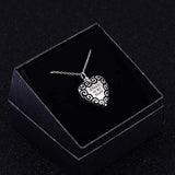 Sterling Silver Heart Cremation Jewelry Big Urn Pendant Memorial Necklace Ashes Keepsake Necklaces for Women Men