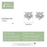 S925 Sterling Silver  Animal Cat Cute Cubic Zircon Stud Earrings -Christmas Teen Girl Gifts