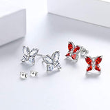 Butterfly Jewelry Women 925 Sterling Silver Butterflies Earrings Wedding Gift