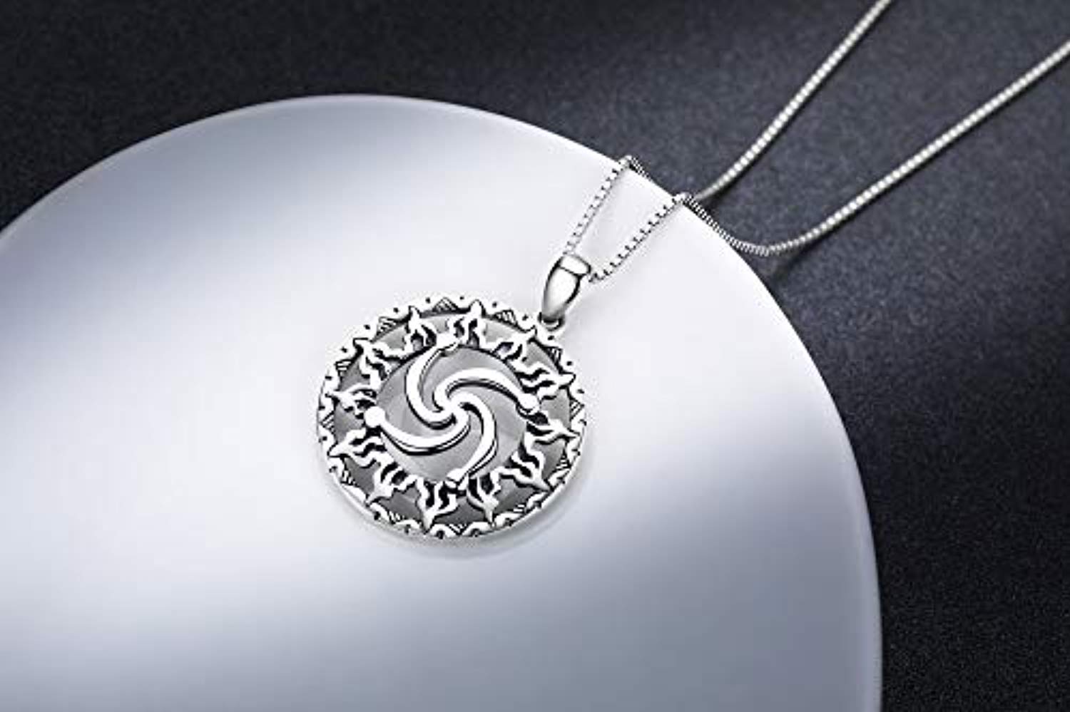 Men's Sterling Silver Spiral Necklace