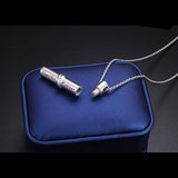 Cremation Jewelry 925 Sterling Silver Ashes Keepsake Cylinder Necklace Cylinder Pendant for Men