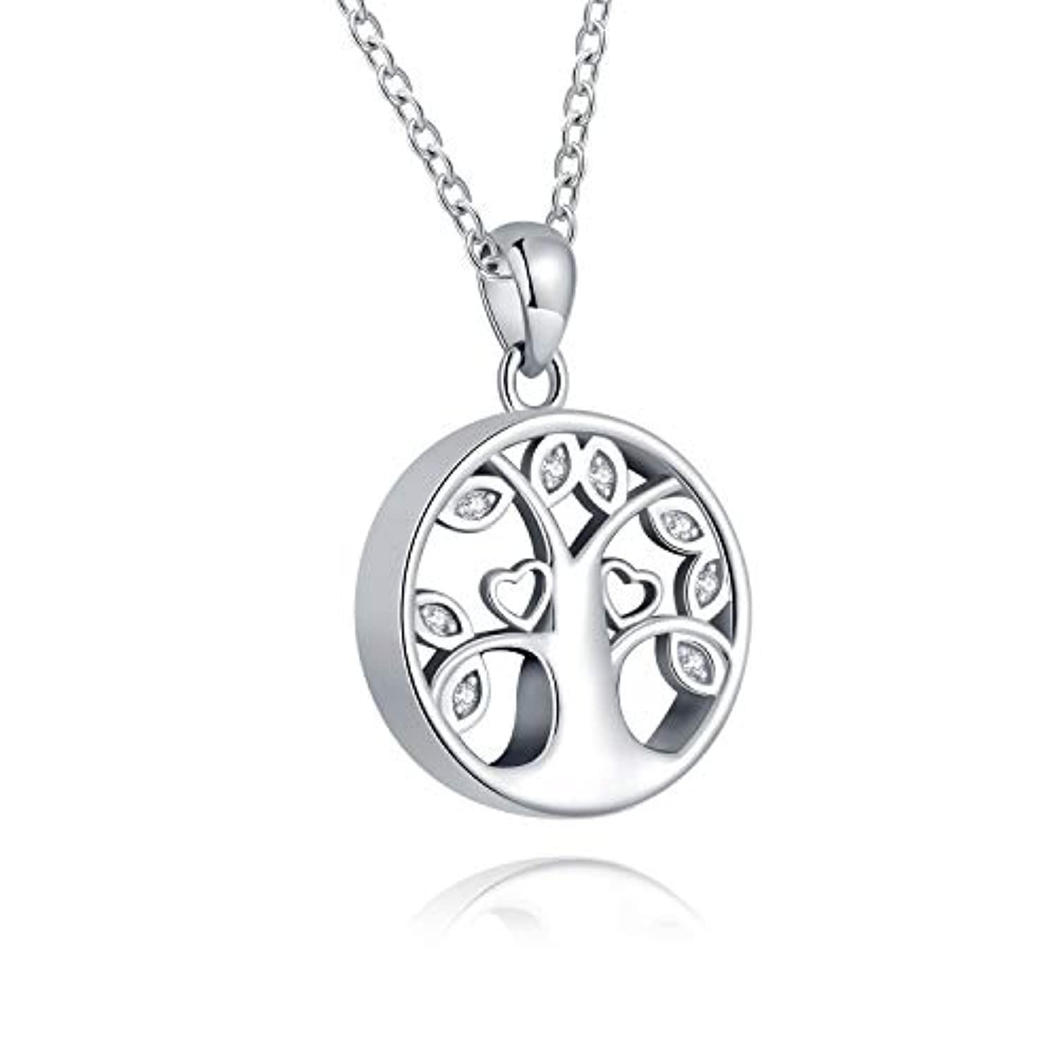 Amazon.com: Odinstone Tree of Life Urn Necklace for Ashes, Heart Crystal Urn  Necklace for Women, Sterling Silver Cremation Jewelry for Ashes (Blue 02) :  Clothing, Shoes & Jewelry