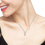 925 Sterling Silver Initial Letter pendant Necklace for Women Cursive Script Name Pendant Jewelry Gift (Letter G)