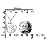 S925 Sterling Silver MOM Heart Pendant Necklace Mom's Birthday Gift