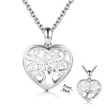 925 Sterling Silver Urn Necklace for Ashes Tree of Life Ashes Necklace Jewelry Cremation Memorial Cremation Keepsake Pendant Gifts for Women Girl