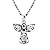 Silver  Angel Pendants Necklace