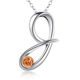  Initial Letter pendant Necklace