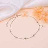 S925 Sterling Silver Cross Anklet for Women Girl Boho Beach Adjustable Foot Anklet Jewelry Birthday Gift