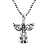 Guardian Angel of Love 925 Sterling Silver Pendant Necklace