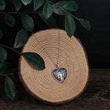 S925 Sterling Silver Heart Tree Of Life Pendant Necklace