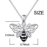 925 Sterling Silver  Bee Pendant Necklace for Women Teen Girls Birthday Gifts Jewelry