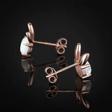 S925 Sterling Silver Opal Rabbit Stud Earrings Tiny Small Earrings Gifts for Women