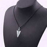 925 Sterling Silver Viking Arrowhead Arrow Pendant Necklace for Men, Viking Jewelry for Mens