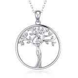 925 Sterling Silver Family Tree of Life Pendant Necklace Christmas Jewelry Gift for Women