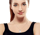 Functional Lock Pendant Charm Polished 925 Sterling Silver Engravable Necklace For Women