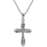 Endless Faith Cross 925 Sterling Silver Pendant Necklace