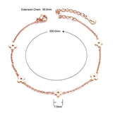 Flower Charm Anklet for Women Girls Rose Gold Anklet Bracelet