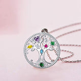 Family Tree of Life Necklace for Women S925 Sterling Silver Celtic Knot Tree Pendant Necklace Jewelry Gift for Women Mom Grandma Wife at Christmas