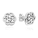 Silver Celtic Knot Stud Earrings