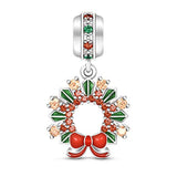 Silver Christmas Wreath Charm