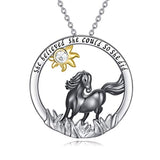 Black Horse Necklace