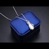 Cremation Jewelry 925 Sterling Silver Ashes Keepsake Cylinder Necklace Cylinder Pendant for Men