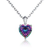 2.7Ct Love to Heart Solitaire Pendant Necklace 925 Sterling Silver Gift for Her