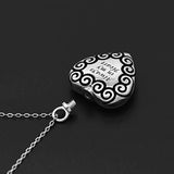 Sterling Silver Heart Cremation Jewelry Big Urn Pendant Memorial Necklace Ashes Keepsake Necklaces for Women Men