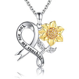 Silver Sunflower Necklace