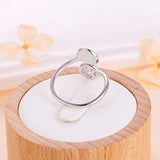 S925 Sterling Silver Compass Anchor Adjustable Ring Inspirational Gift for Women