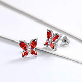 Butterfly Jewelry Women 925 Sterling Silver Butterflies Earrings Wedding Gift