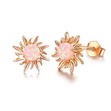 Sun Earrings Opal Earrings 