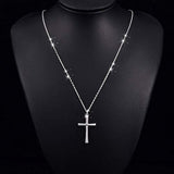 925 Sterling Silver Cross Pendant Necklaces For Women Men