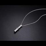 Cremation Jewelry 925 Sterling Silver Ashes Keepsake Cylinder Necklace Cylinder Pendant for Men