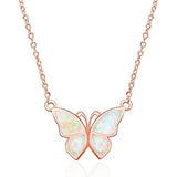 Created Opal Butterfly Jewelry 