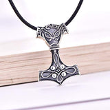 925 Sterling Silver Mjolnir Thor's Hammer Pendant Necklace Norse Viking Jewelry